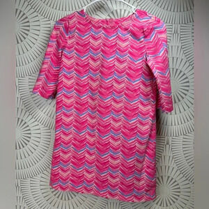 Vineyard Vines Girls Watercolor Whale Tail Tunic Dress Pink Sherbet Size M 10-12